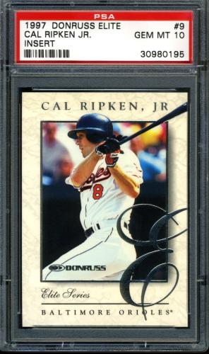 1997 Donruss Elite Inserts #9 Cal Ripken PSA 10 #30980195