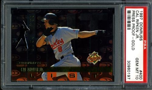 1997 Donruss Gold Press Proofs #400 Cal Ripken HIT PSA 10 #30980197