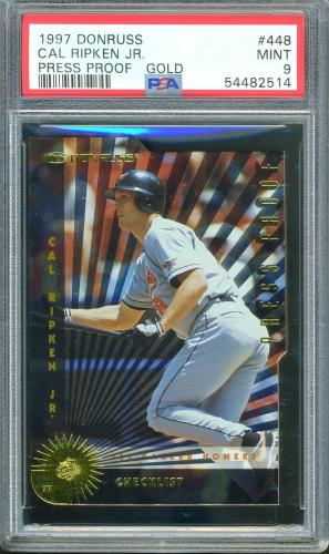 1997 Donruss Gold Press Proofs #448 Cal Ripken CL PSA 10 #54482514