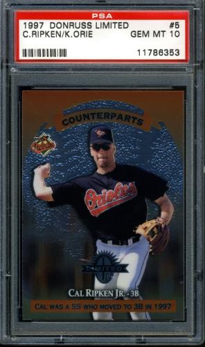 1997 Donruss Limited #05 C.Ripken/K.Orie C PSA 10 #11786353