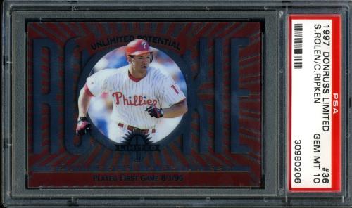 1997 Donruss Limited #36 S.Rolen/C.Ripken U PSA 10 #30980206