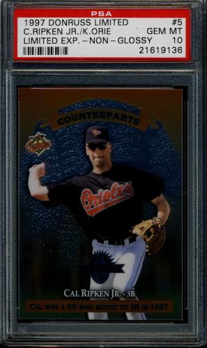 1997 Donruss Limited Exposure Non-Glossy #05 C.Ripken/K.Orie C PSA 10 #21619136
