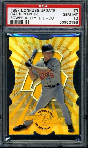 1997 Donruss Power Alley Die Cuts #3 Cal Ripken G PSA 10 #30980198