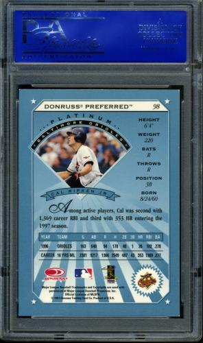 1997 Donruss Preferred #098 Cal Ripken P PSA 8 #30980207 - Back