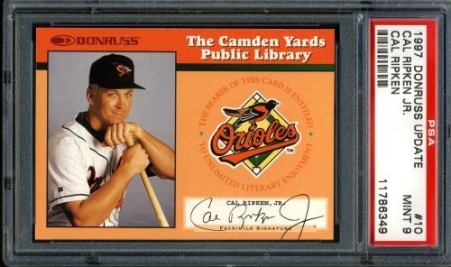 1997 Donruss Ripken The Only Way I Know #10 Cal Ripken BOOK PSA 9 #11786349