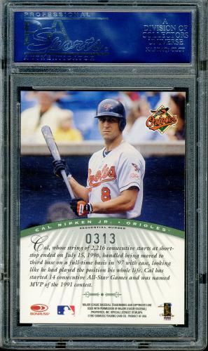 1997 Donruss Signature Autographs Millennium #104 Cal Ripken/400 PSA 9 #17647980 - Back