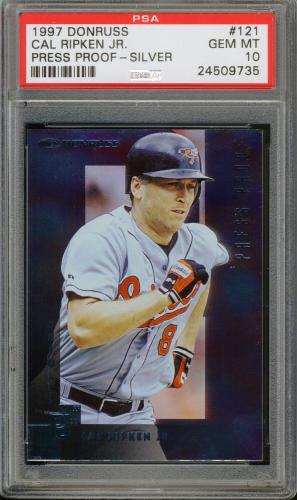 1997 Donruss Silver Press Proofs #121 Cal Ripken PSA 10 #24509735