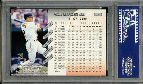 1997 Donruss Silver Press Proofs #121 Cal Ripken PSA 10 #24509735 - Back