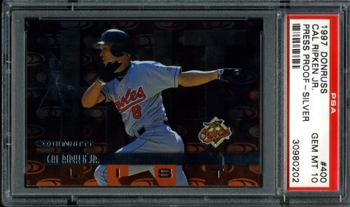1997 Donruss Silver Press Proofs #400 Cal Ripken HIT PSA 10 #30980202