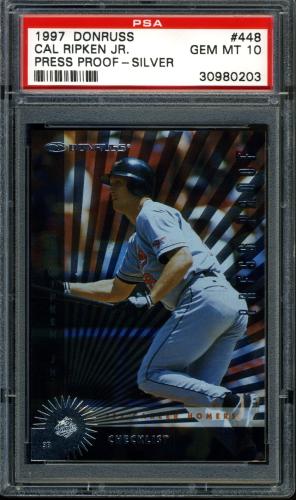 1997 Donruss Silver Press Proofs #448 Cal Ripken CL PSA 10 #30980203