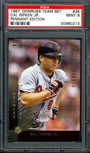 1997 Donruss Team Sets Pennant Edition #35 Cal Ripken PSA 9 #30980213