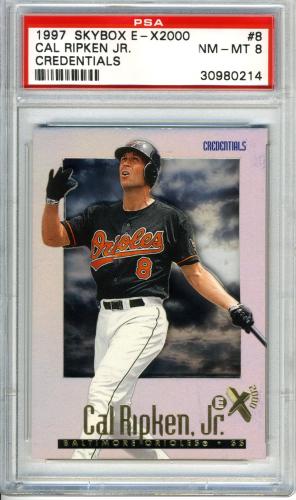 1997 E-X2000 Credentials #8 Cal Ripken PSA 8 #30980214