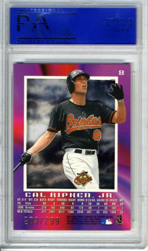 1997 E-X2000 Credentials #8 Cal Ripken PSA 8 #30980214 - Back