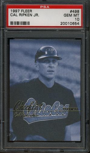 1997 Fleer #498 Cal Ripken CL PSA 10 #20010654