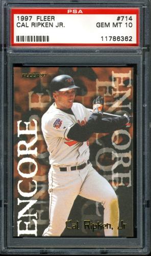 1997 Fleer #714 Cal Ripken ENC PSA 10 #11786362