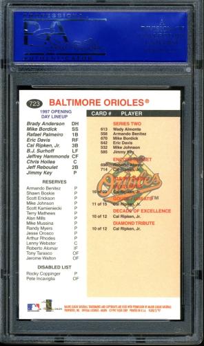 1997 Fleer #723 Cal Ripken CL PSA 10 #11786361 - Back