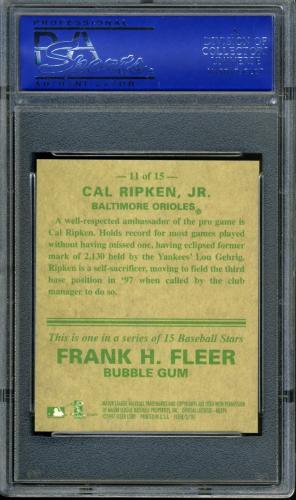 1997 Fleer Goudey Greats #11 Cal Ripken PSA 10 #11786363 - Back