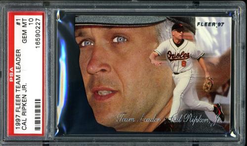 1997 Fleer Team Leaders #1 Cal Ripken PSA 10 #16590227