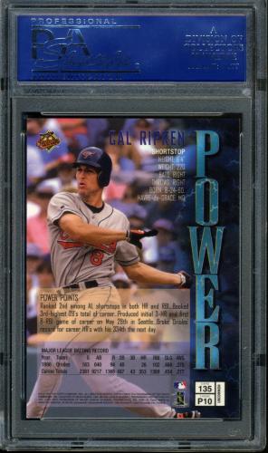 1997 Finest No Coating #135 Cal Ripken S PSA 10 #14539132 - Back