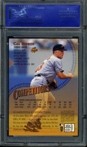 1997 Finest #252 Cal Ripken B PSA 10 #30556707 - Back