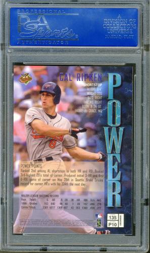 1997 Finest Embossed #135 Cal Ripken S PSA 10 #15972148 - Back