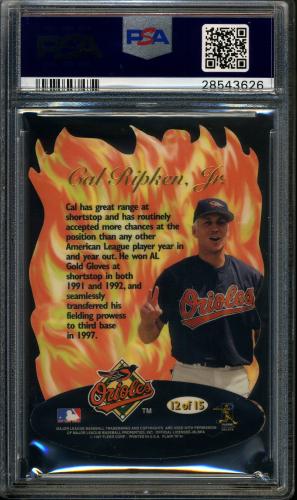 1997 Flair Showcase Hot Gloves #12 Cal Ripken PSA 10 #28543626 - Back