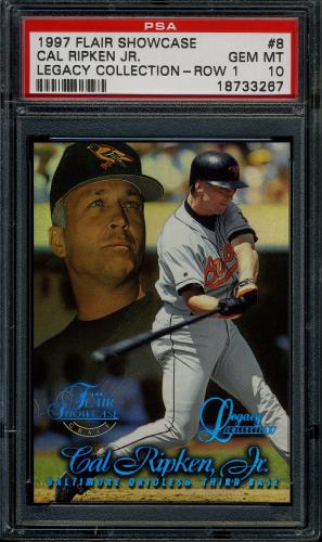 1997 Flair Showcase Legacy Collection Row 1 #8 Cal Ripken PSA 10 #18733267