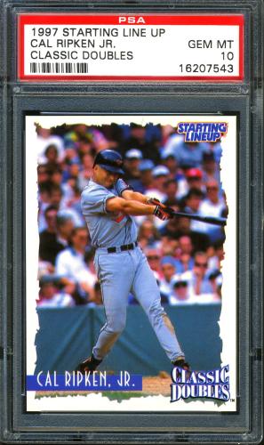 1997 Kenner Starting Lineup Classic Doubles Cards #14 Cal Ripken PSA 10 #16207543