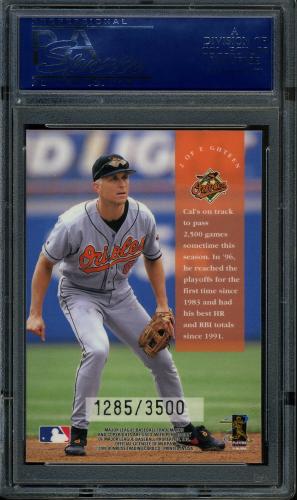 1997 Leaf Dress for Success #2 Cal Ripken PSA 10 #17202343 - Back