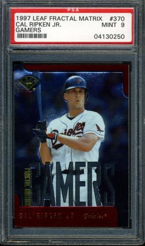 1997 Leaf Fractal Matrix #370 Cal Ripken GM SY PSA 9 #04130250