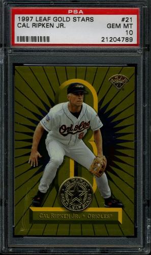 1997 Leaf Gold Stars #21 Cal Ripken PSA 10 #21204789
