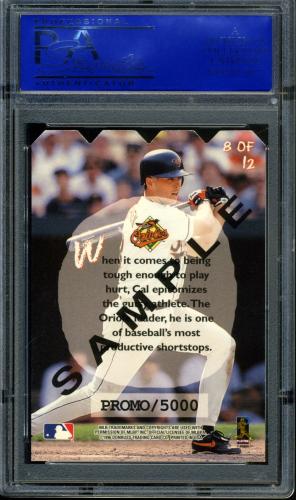 1997 Leaf Knot-Hole Gang Samples #8 Cal Ripken PSA 9 #11786365 - Back