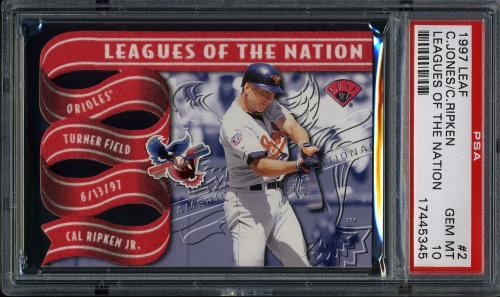 1997 Leaf Leagues of the Nation #2 C.Ripken/C.Jones PSA 10 #17445345