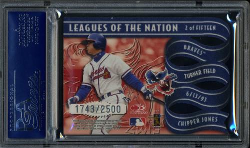1997 Leaf Leagues of the Nation #2 C.Ripken/C.Jones PSA 10 #17445345 - Back