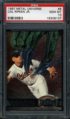 1997 Metal Universe #8 Cal Ripken PSA 10 #18308137