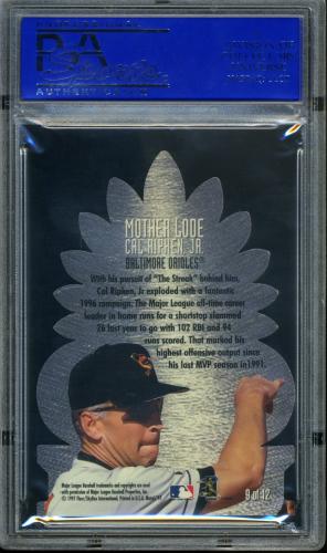 1997 Metal Universe Mother Lode #9 Cal Ripken PSA 9 #30980228 - Back