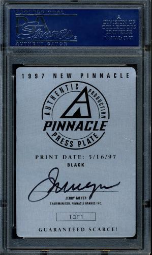1997 New Pinnacle Press Plates #5CR Cal Ripken SPELL E (Front - Black) PSA Authentic #16861226 - Back