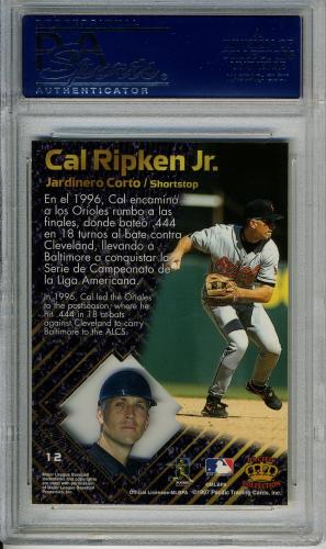 1997 Pacific Prisms #12 Cal Ripken PSA 10 #20380085 - Back
