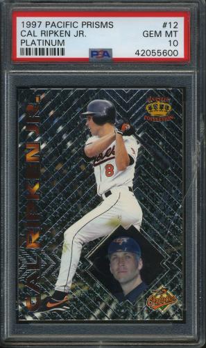 1997 Pacific Prisms Platinum #12 Cal Ripken PSA 10 #42055600
