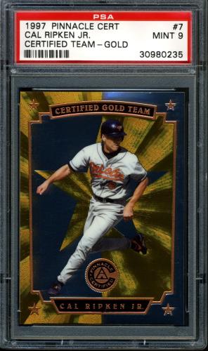 1997 Pinnacle Certified Certified Gold Team - No Coating #7 Cal Ripken PSA 9 #30980235