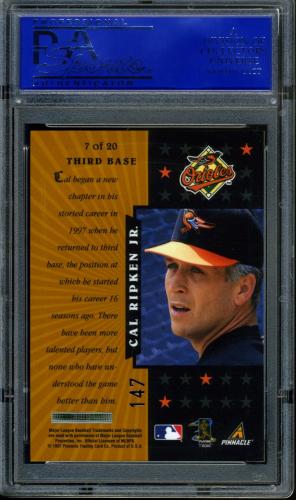 1997 Pinnacle Certified Certified Gold Team - No Coating #7 Cal Ripken PSA 9 #30980235 - Back