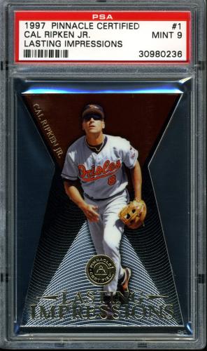 1997 Pinnacle Certified Lasting Impressions #1 Cal Ripken PSA 9 #30980236