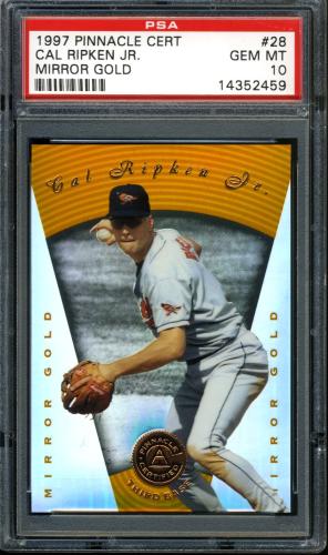 1997 Pinnacle Certified Mirror Gold - No Coating #028 Cal Ripken PSA 10 #14352459