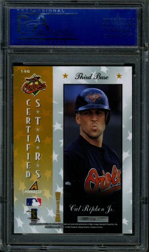 1997 Pinnacle Certified Mirror Gold - No Coating #146 Cal Ripken CERT PSA 10 #50072681 - Back