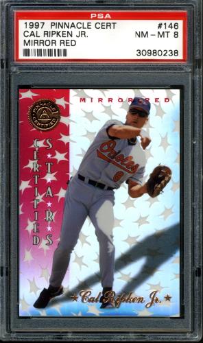 1997 Pinnacle Certified Mirror Red - No Coating #146 Cal Ripken CERT PSA 8 #30980238