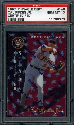 1997 Pinnacle Certified Red #146 Cal Ripken CERT PSA 10 #11786373