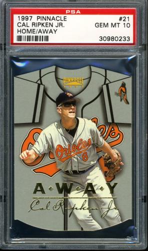 1997 Pinnacle Home/Away #21 Cal Ripken PSA 10 #30980233