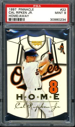 1997 Pinnacle Home/Away #22 Cal Ripken HOME PSA 9 #30980234