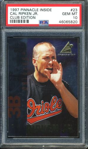 1997 Pinnacle Inside Club Edition #23 Cal Ripken PSA 10 #46065820