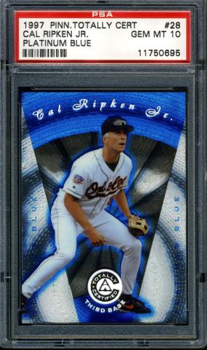 1997 Pinnacle Totally Certified Platinum Blue - No Coating #028 Cal Ripken PSA 10 #11750695